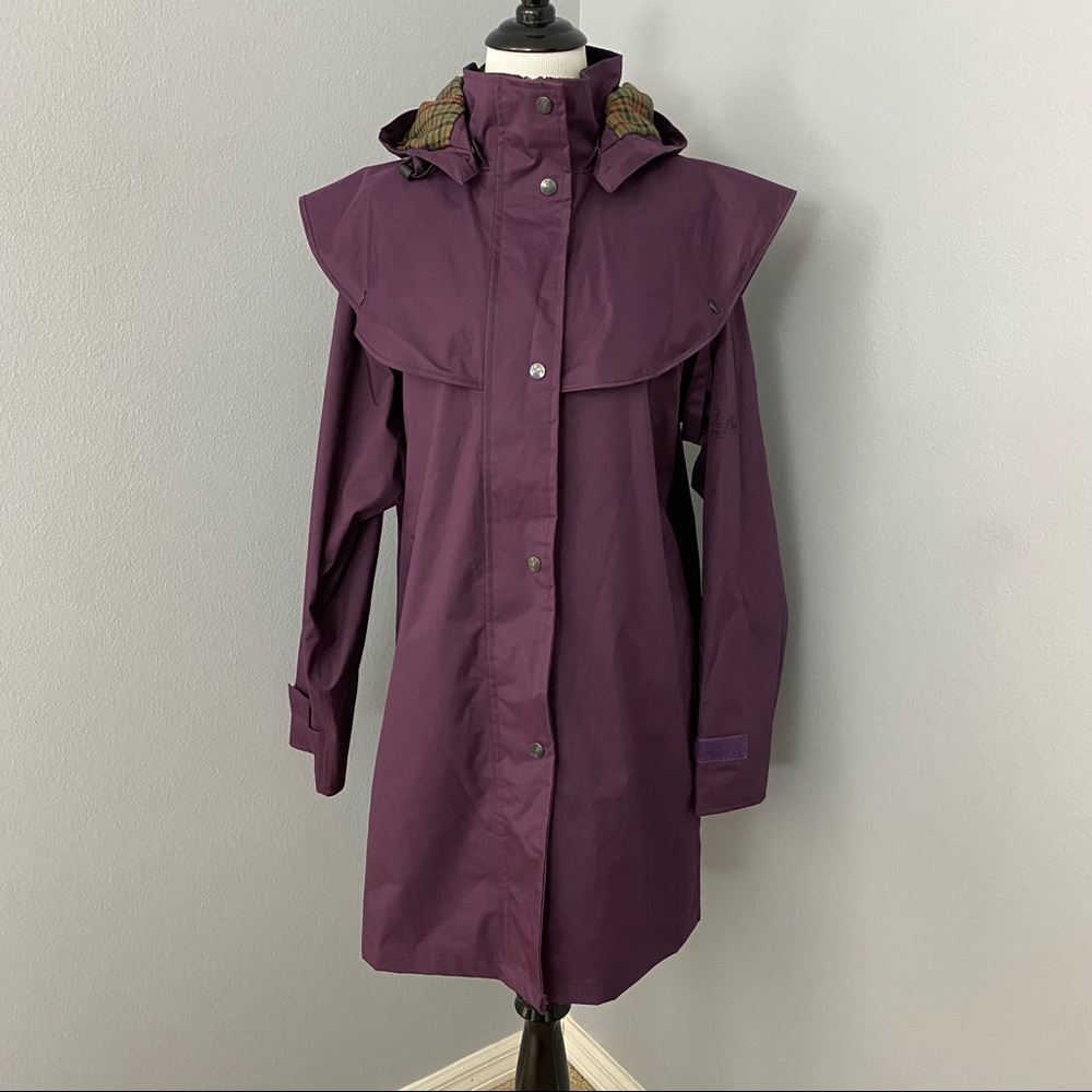Jack Murphy Heritage Collection Purple Hood Rain Parka Riding Jacket US 8